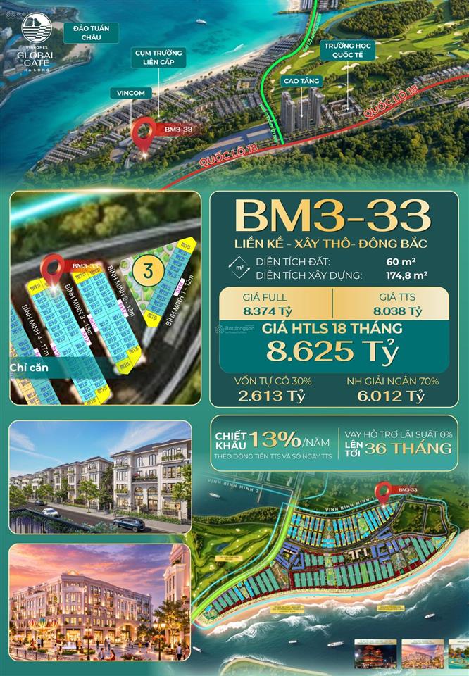 Với anh chị có voucher được áp 30% lãi luôn 2ty6 liền kề vịnh bình minh vinhomes global gate hạ lon