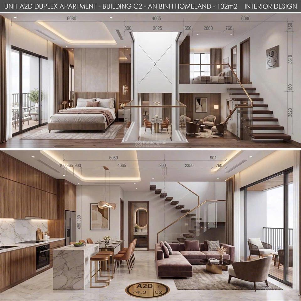 Căn duplex 2 tầng 130m2 giá 10 tỷ , full nội thất , điều hòa âm trần .