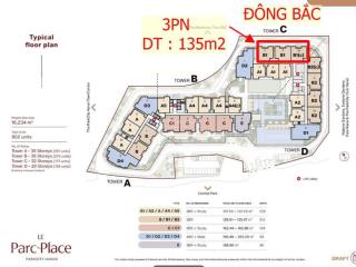 Căn 3pn  135m2 siêu vip, bể bơi trên cao, club house, golf 3d, chỗ đỗ xe định danh tại park city