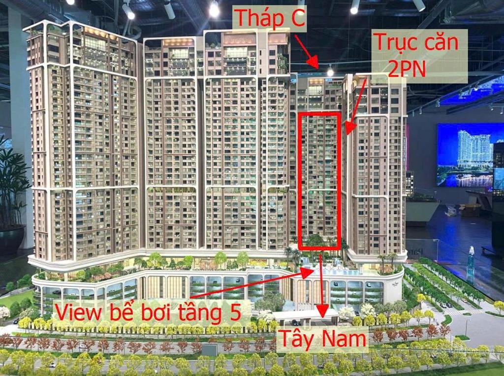 Căn 3pn  135m2 siêu vip, bể bơi trên cao, club house, golf 3d, chỗ đỗ xe định danh tại park city