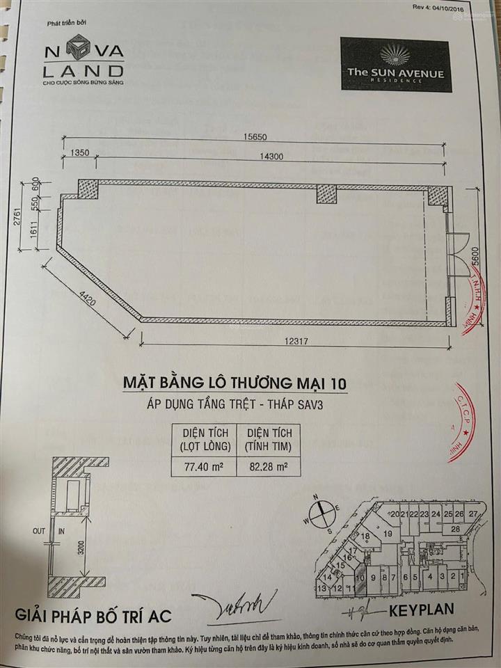 Chính chủ chuyển nhượng shophouse the sun avenue 82m2, hợp đồng thuê 5 năm giá 11 tỷ 0918 925 ***