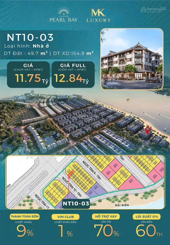 Căn sát biển phân khu ngọc trai vinhomes pearl bay giá gốc cđt vingroup