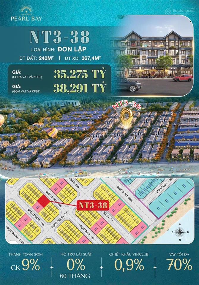 Biệt thự đơn lập ngọc trai vinhomes pearl bay