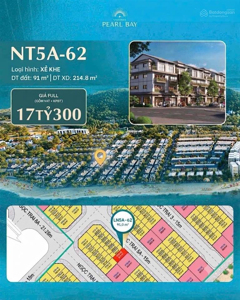 Nổi bật căn góc 4 tầng xẻ khe vinhomes pearl bay