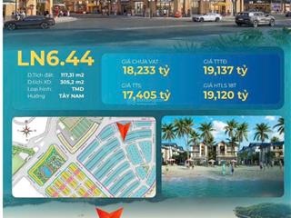 Dvdl căn góc 2 mặt tiền lớn, 1 mặt tiền sau lưng vinhomes pearl bay  kinh doanh đa ngành nghề