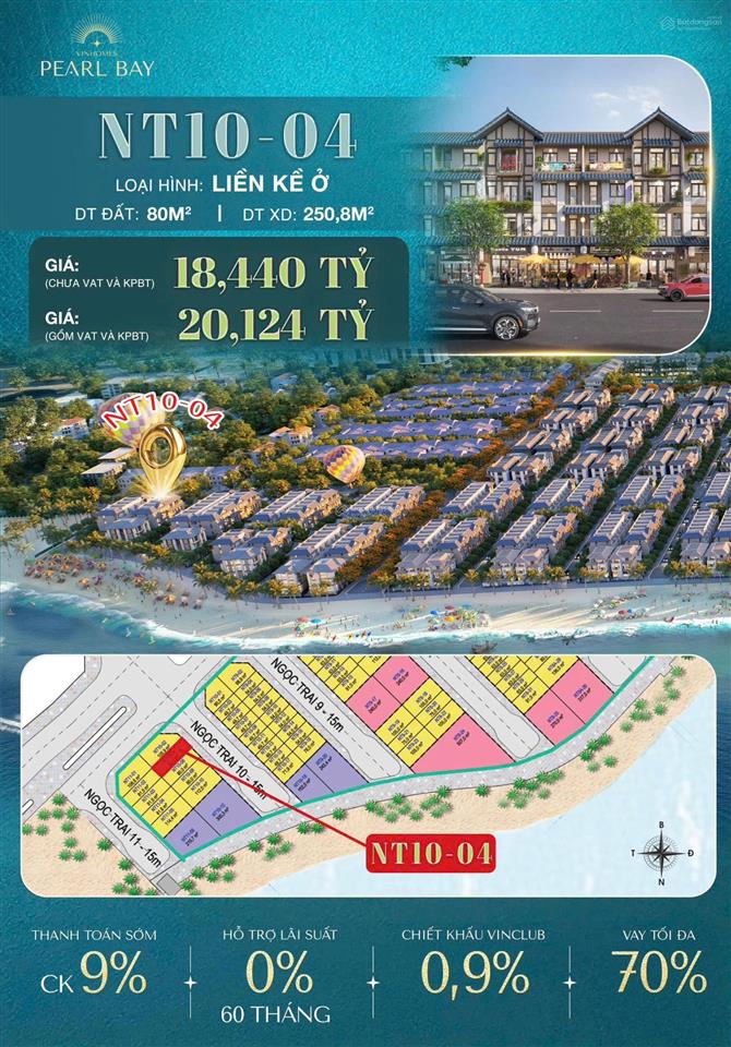 Cặp căn đẹp phân khu ngọc trai vinhomes pearl bay  cách bãi tắm chỉ với 2p đi bộ  sổ đỏ