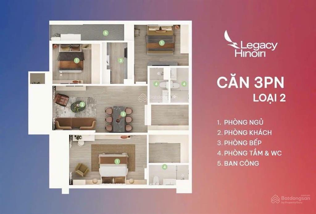 Bán cc legacy hinoiri, 45 triệu/m2, 85m2, 2pn, 2wc tại thạch hòa, thạch thất