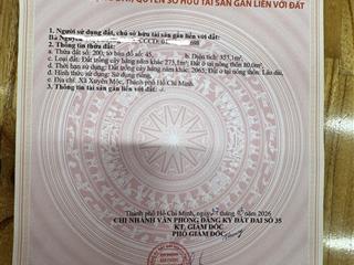 Bán đất mặt tiền đường nhựa ngang 15 dài 24 , xuyên mộc , tphcm