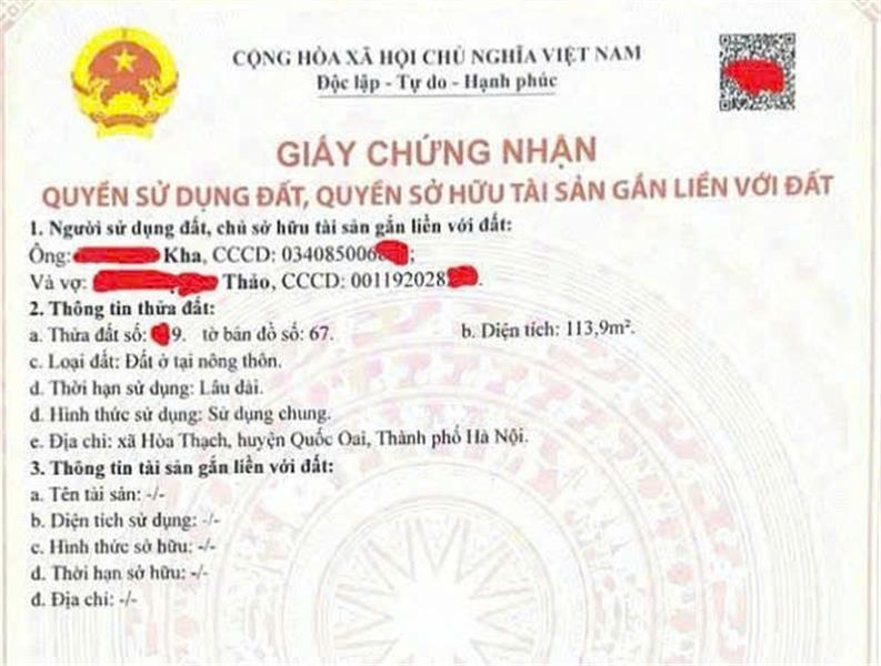ĐẤT PHÚ CÁT – VỊ TRÍ TIỀM NĂNG, GIÁ ĐẦU TƯ-Chính chủ cần sang nhượng lô đất đẹp