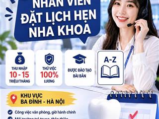TUYỂN TELEMARKETING NHA KHOA – BA ĐÌNH + phụ cấp + hoa hồng KHÔNG GIỚI HẠN