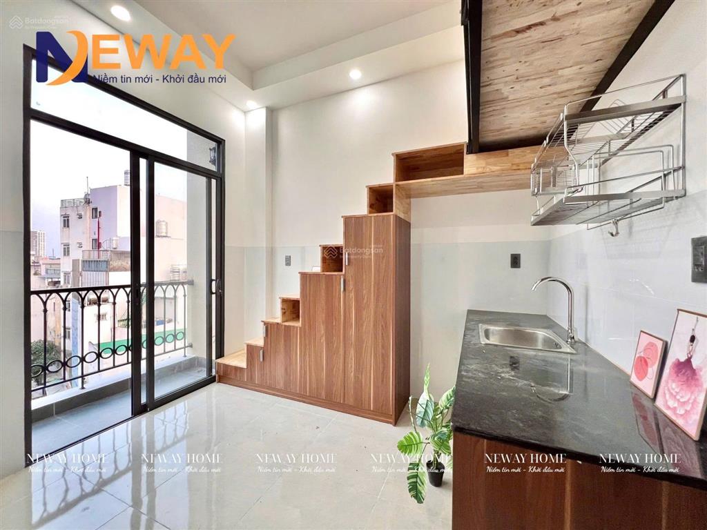 Cho thuê căn hộ siêu rộng  cửa sổ trời  ban công mới xây ngay lê văn quới  bốn xã