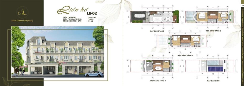 An lạc green symphony ra mắt shophouse 2 mặt tiền 90m2 số lượng giới hạn