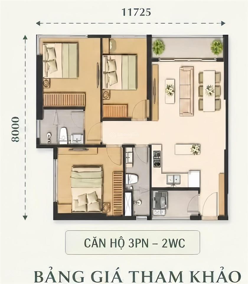 Căn góc 3pn có đảo bếp  layout kiểu căn hộ 8 tỷ ở tp.hcm