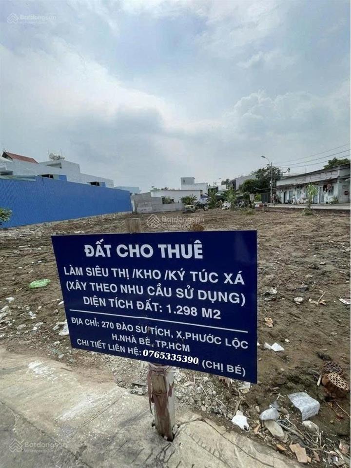 Đất cho thuê làm siêu thị, kho, bãi xe, chành xe tại đào sư tích, phước lộc