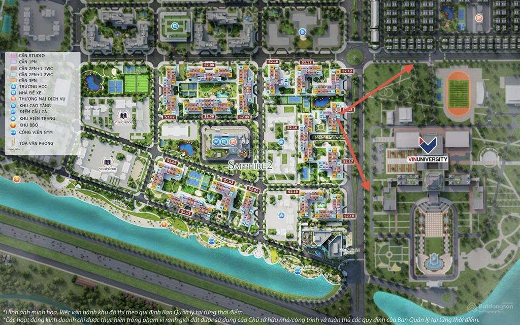 Bán cc 2pn +1 2wc tại the sapphire 2  vinhomes ocean park, 4,3 tỷ, 63m2, view cực đẹp
