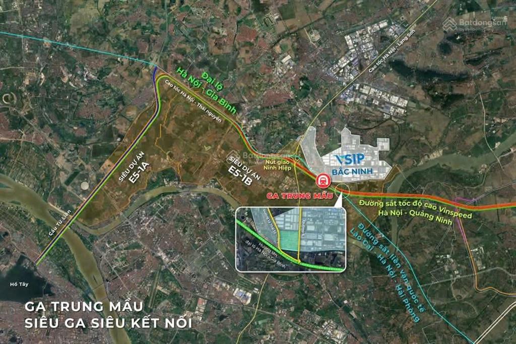 Biệt thự đơn lập ven sông  giá gốc cđt  đối diện ga trung mầu,kết nối cao tốc gia bình tây hồ