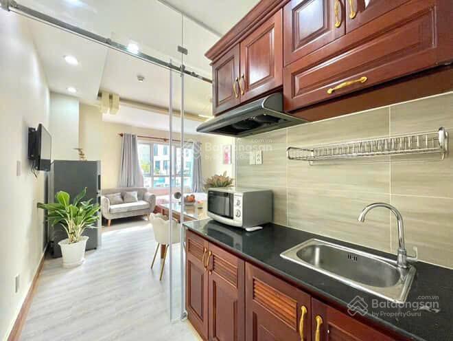 Căn hộ 1 phòng ngủ cửa sổ lớn có thang máy, full nội thất, nguyễn cửu vân, bình thạnh, 7 triệu/th