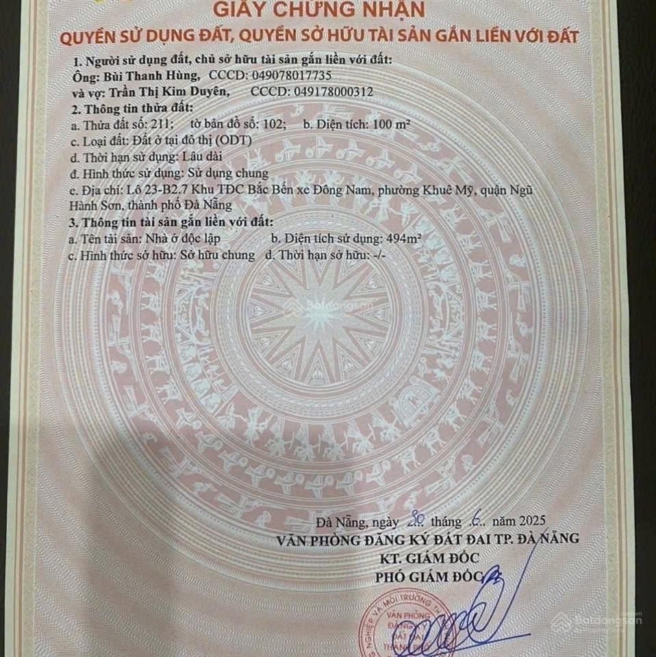 Nhà đối diện công viên 7pn + penhouse có thang máy dòng tiền 50tr/tháng ngũ hành sơn, đn