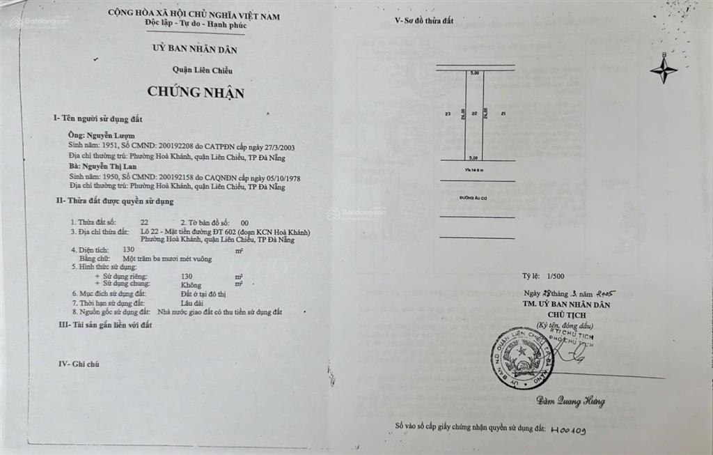Chính chủ bán 2 lô liền kề 260m đường âu cơ, liên chiểu, đang có sẵn dòng tiền cho thuê làm xưởng