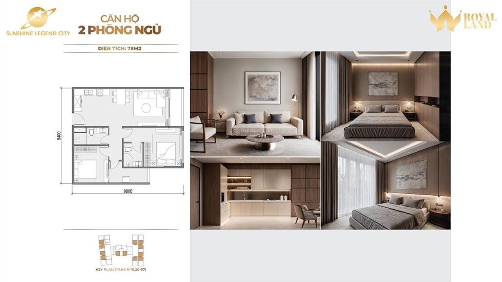 Căn độc quyền 2pn, view sông không chênh sunshine legend city