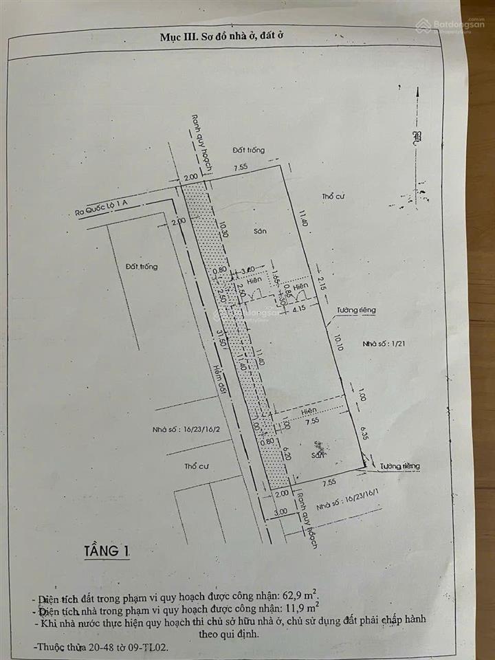 Cần bán nhà gần aeon tân phú, kênh tham lương