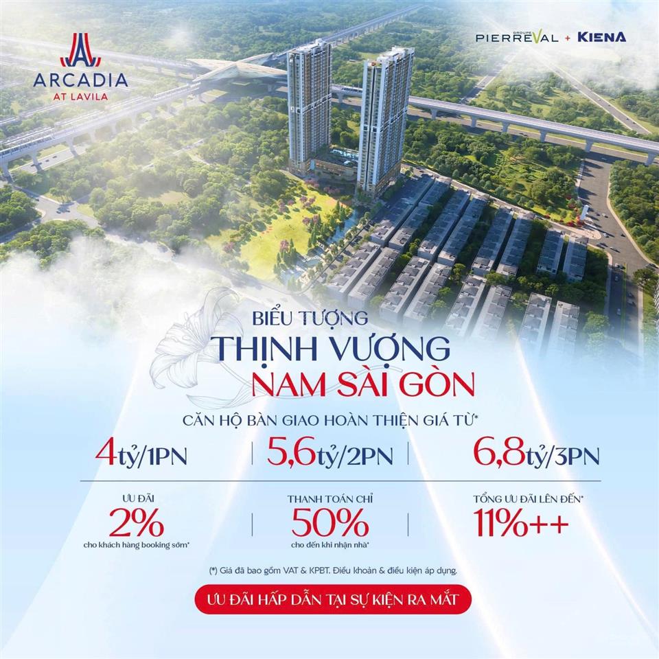 Arcadia at lavila chất sống pháp giữa tâm điểm khu nam sài gòn