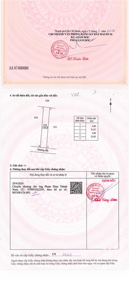 Bán đất 159,9 m2 tại xã xuân sơn, huyện châu đức, bà rịa vũng tàu, 1,5 tỷ