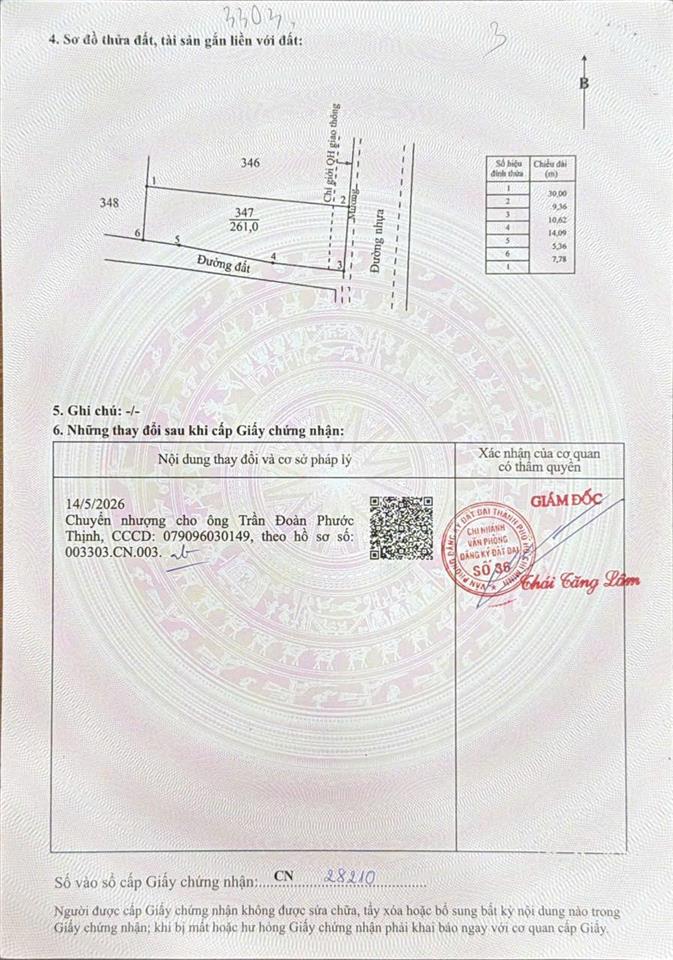 Bán dn giá cực chất, 1,55 tỷ, 261m2 tại xuân sơn, châu đức, bà rịa vũng tàu