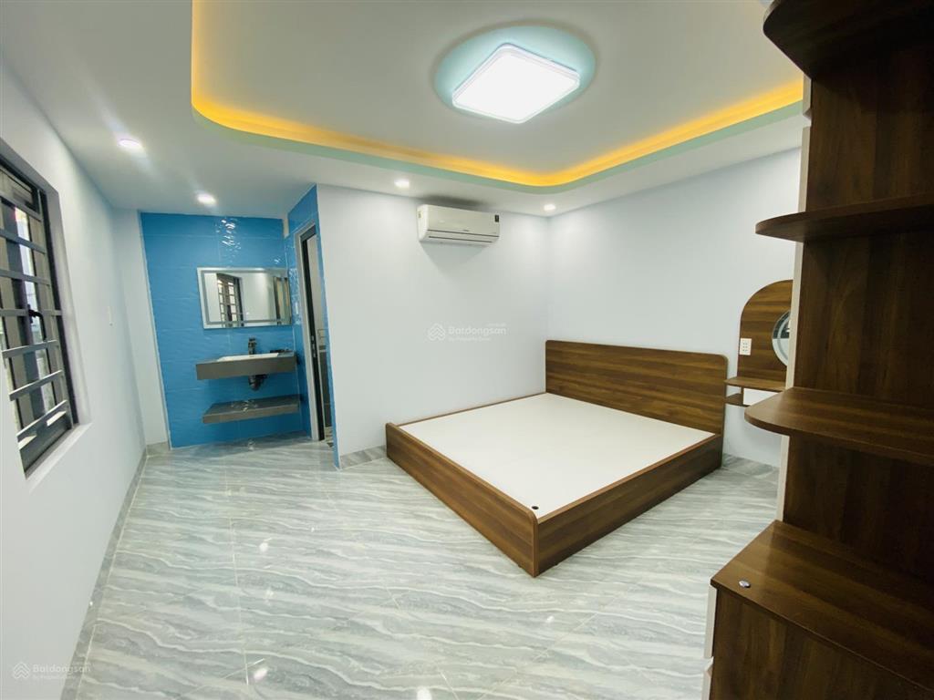 Nhà 4 tầng xây mới full nội thất  51m2(4x13)  căn góc 2 mt  hẻm xh 5.98 tỷ cầu vượt gò dưa.