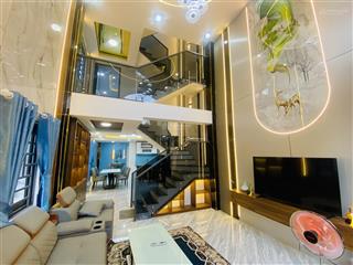 Nhà 4 tầng xây mới full nội thất  51m2(4x13)  căn góc 2 mt  hẻm xh 5.98 tỷ cầu vượt gò dưa.