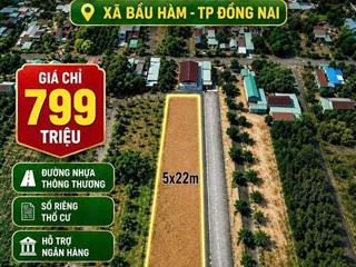 ***Giá Bán #7xxTriệu *** Diện tích: 5x22m
* Pháp lý: Sổ riêng – thổ cư