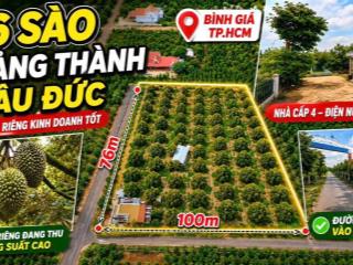 SIÊU PHẨM NHÀ VƯỜN SẦU RIÊNG 7.6 SÀO – DOANH THU KHỦNG – CÓ SẴN 3 SỔ ĐỎ