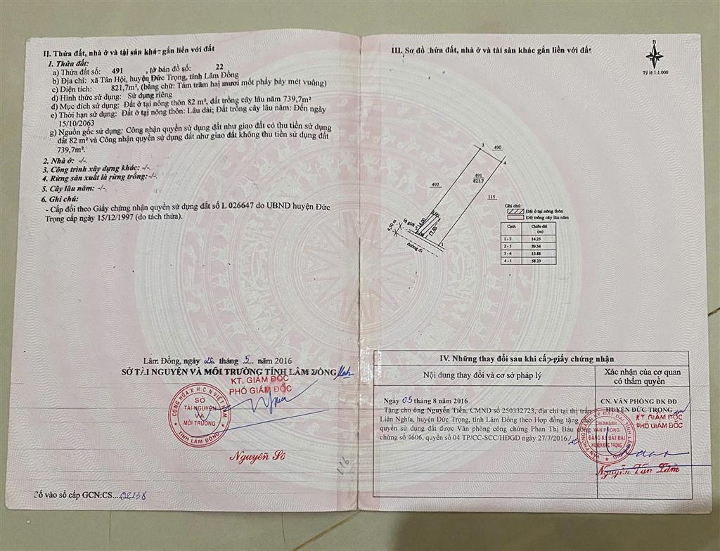 SỞ HỮU NGAY LÔ ĐẤT ĐẸP - GIÁ TỐT - Vị Trí Đắc Địa Tại : Xã Tân Hội - Huyện Đức Trọng -