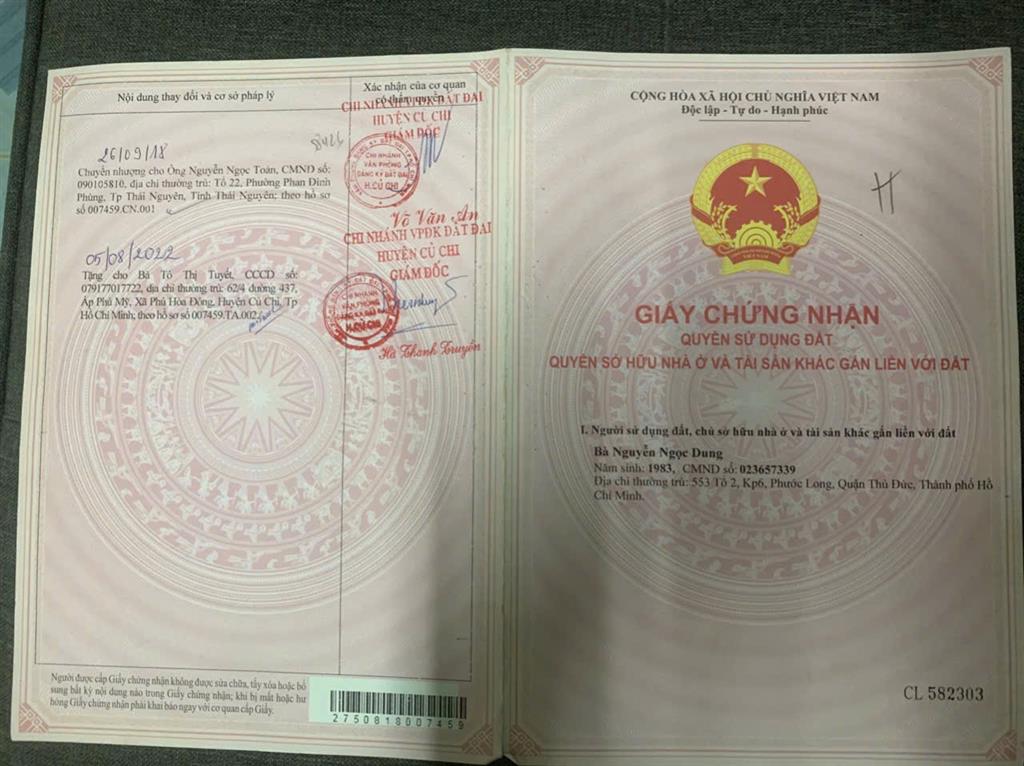 BÁN LÔ ĐẤT ĐẸP FULL THỔ CƯ – AN NHƠN TÂY, CỦ CHI – GIÁ CHỈ 1 TỶ 5