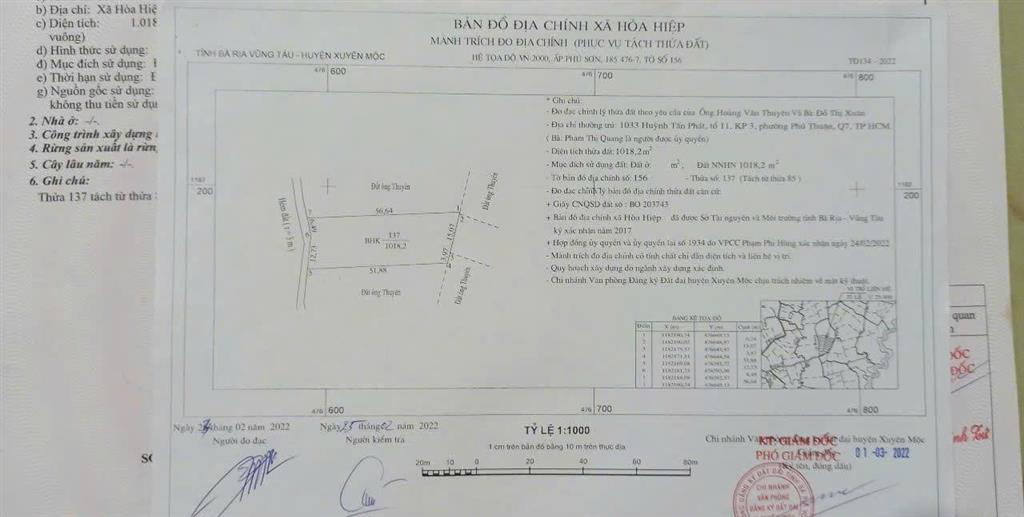 * BÁN ĐẤT ĐẸP MẶT TIỀN NHỰA – TRUNG TÂM XÃ HÒA HIỆP, XUYÊN MỘC, BÀ RỊA – VŨNG TÀU