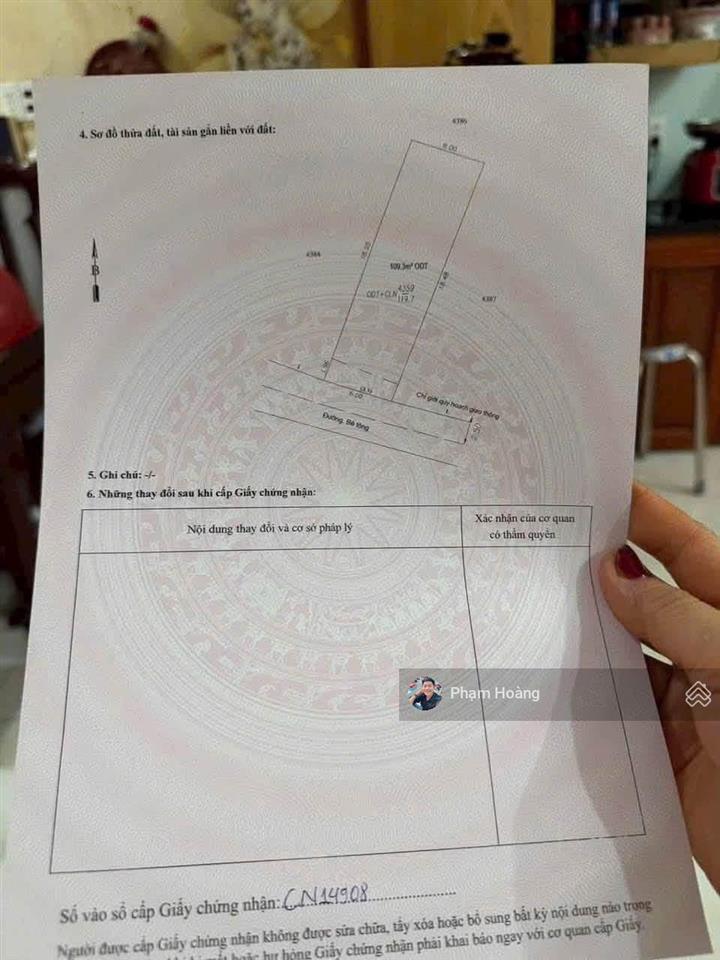 Bán đất gần tthc dĩ an dt ~120m2 ngang 6m, vị trí ngay chợ, cổng ra vào kcn sóng thần chỉ 5,5 tỷ