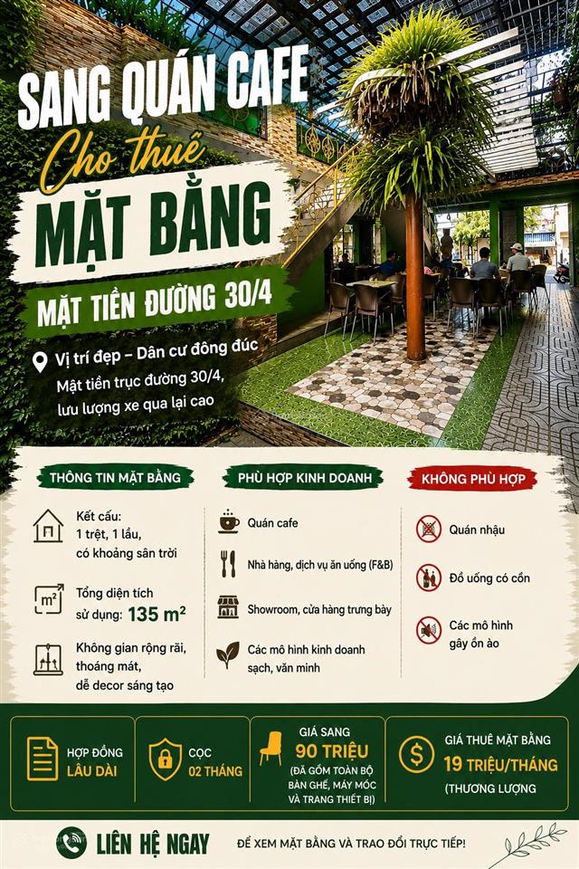 Cho thuê mặt bằng kinh doanh f&b