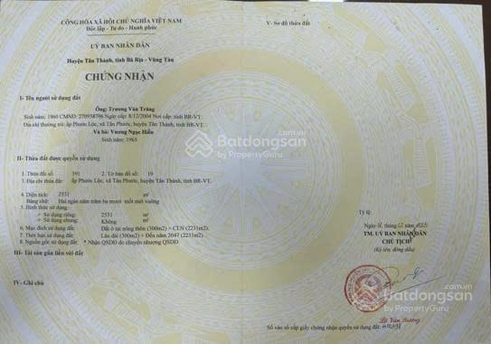 Bán đất 3 mặt tiền ngay quốc lộ 51  giá siêu rẻ.  0909 501 *** anh trung