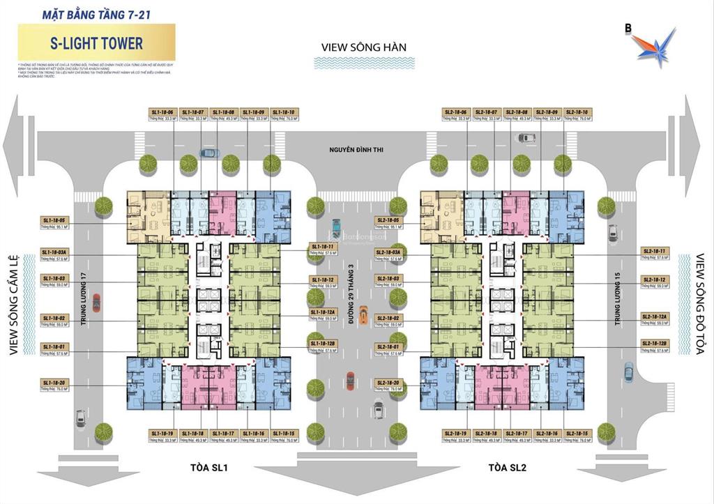 Độc quyền studio, 1br+ tầng 12,16,18 view sông hàn, pháo hoa diff, sun slight, giá cđt  ck 19,5%.