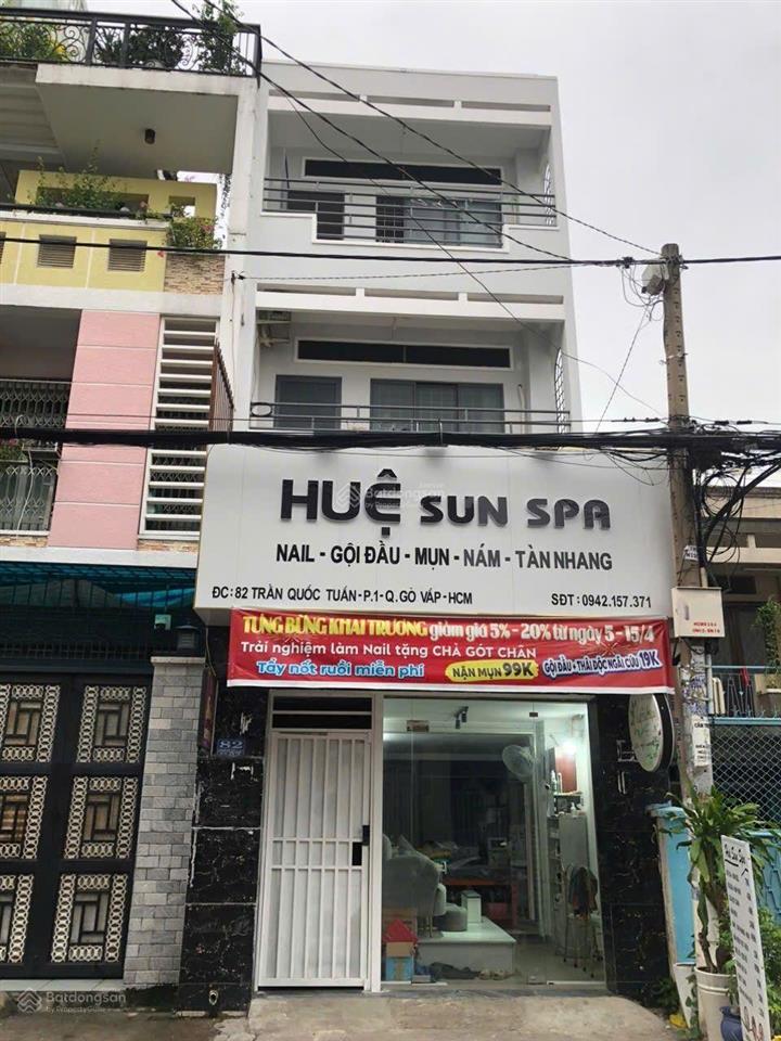 Bán nhà mt 82 trần quốc tuấn, p1, gò vấp. dt 4.4 x 16m. kc 4 tầng. giá 13 tỷ
