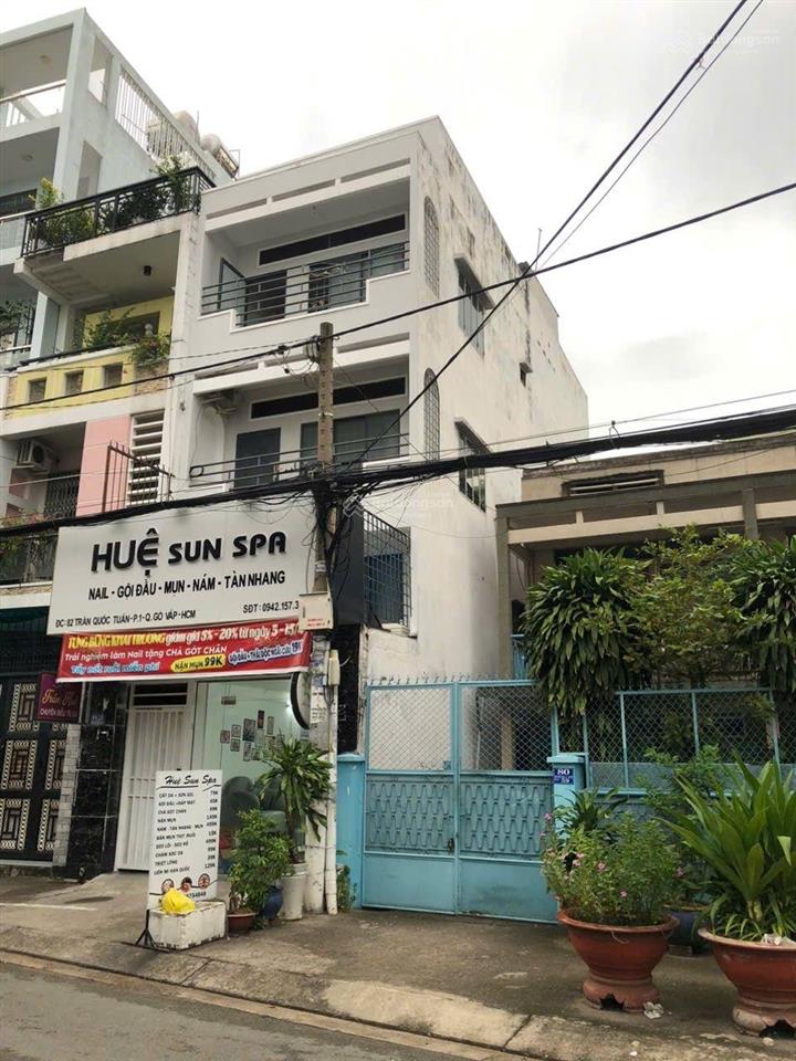 Bán nhà mt 82 trần quốc tuấn, p1, gò vấp. dt 4.4 x 16m. kc 4 tầng. giá 13 tỷ