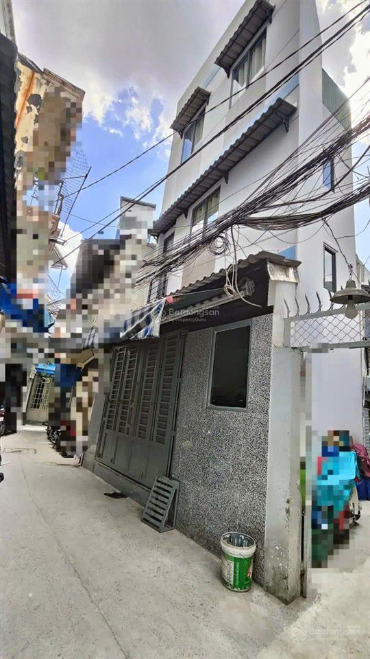 Bán nhà 4 tấm đúc 3pn + sân thượng hẻm 3m q.4 p.xóm chiếu 2ty9