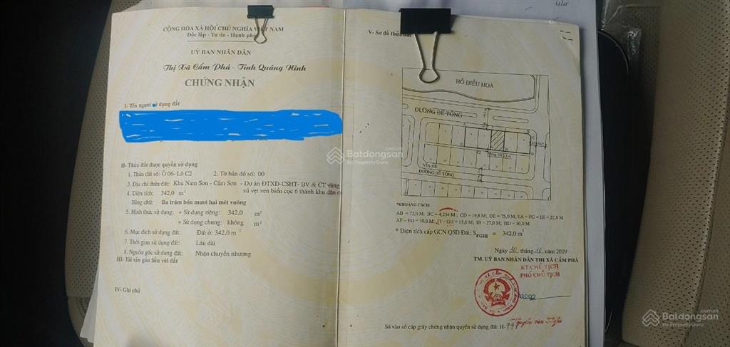 Bán đất biệt thự 342m2 khu đô thị quảng hồng, nam sơn, cẩm sơn, cẩm phả, quảng ninh