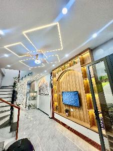 Nhà mới đẹp 2 tầng vào ở ngay nguyễn văn công gò vấp gần sân bay giá chỉ 5.45 tỷ