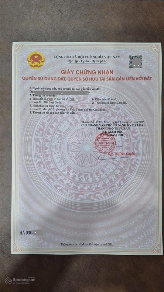 2,65tỷ tl
bán đất 62,6m2 hẻm đường nguyễn du, gần kcn vsip 1, p.an phú, tp.thuận an, gần vincom