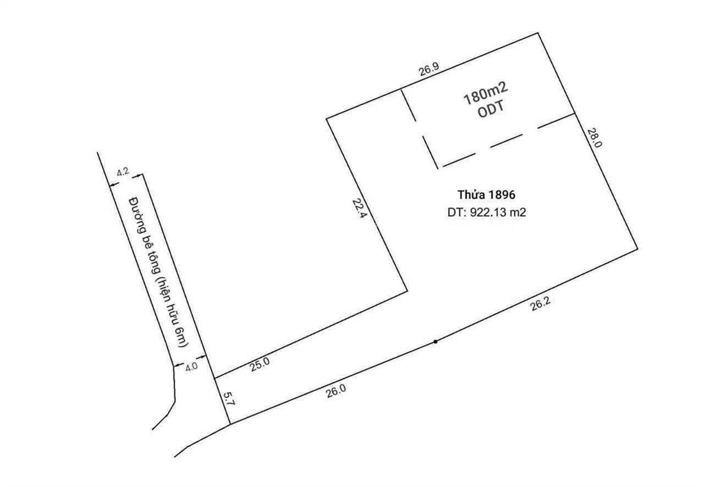 Bán đất 922m2, bán đất 922m2, 8 triệu/m2 tại huỳnh văn lũy, phú mỹ, thủ dầu một bình dương, bao đẹp