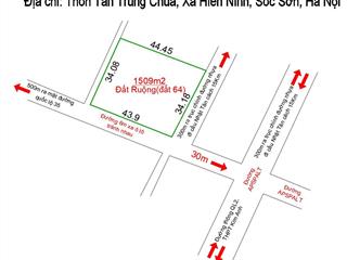 1509m2 đất. vuông vắn như chiếc bánh chưng. tại tân trung chùa  hiền ninh  sóc sơn  hn