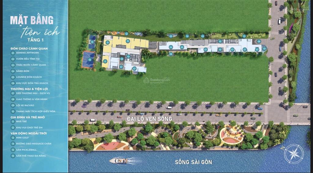 Chỉ 7 tỷ sở hữu 3pn 125m2, 3 mặt view ven sông? chỉ 15căn duy nhất tại serena riverside
