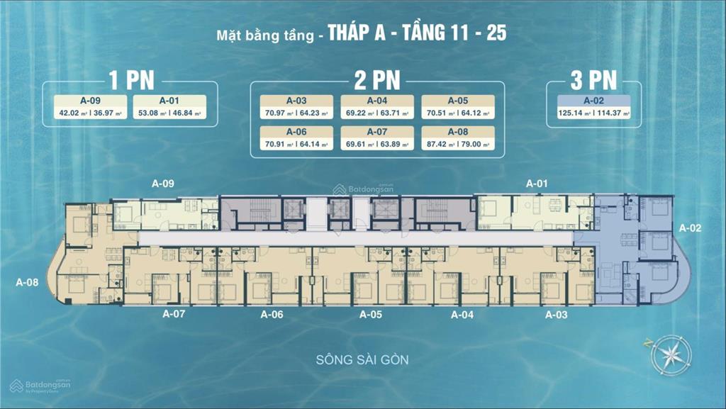 Chỉ 7 tỷ sở hữu 3pn 125m2, 3 mặt view ven sông? chỉ 15căn duy nhất tại serena riverside