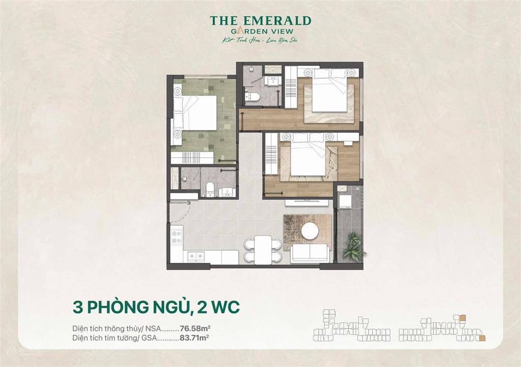 Chính chủ cần bán căn 2pn 64m2 b2.09.15 view hồ bơi giá hợp đồng đã tt 30%. 2,481 tỷ đã vat